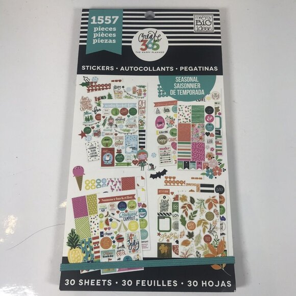 The Happy Planner Seasonal Sticker Sheets 1557 Easter Christmas Halloween Fall - Picture 1 of 11